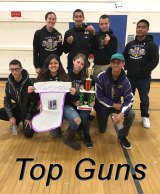 Top guns front left to back right: Alex Chavez, Xristina Quirezhernandez, Aurora Johnson, Brandon Pridgen, Emily Williams, Aaron Dorfmeier, Thomas Snell and Angelo Sangerman